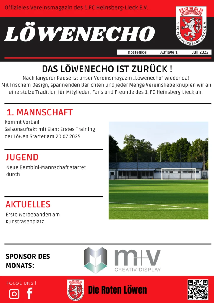 Löwenecho Juli 2025 – Seite 1